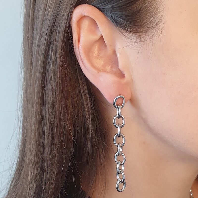 Auskarai SILVER CHAINS - Image 2